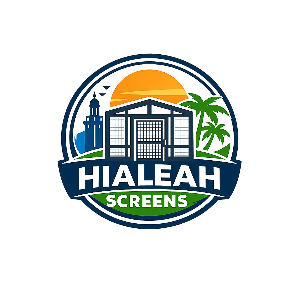 Hialeah Screens logo for pool screen repair in Hialeah, FL